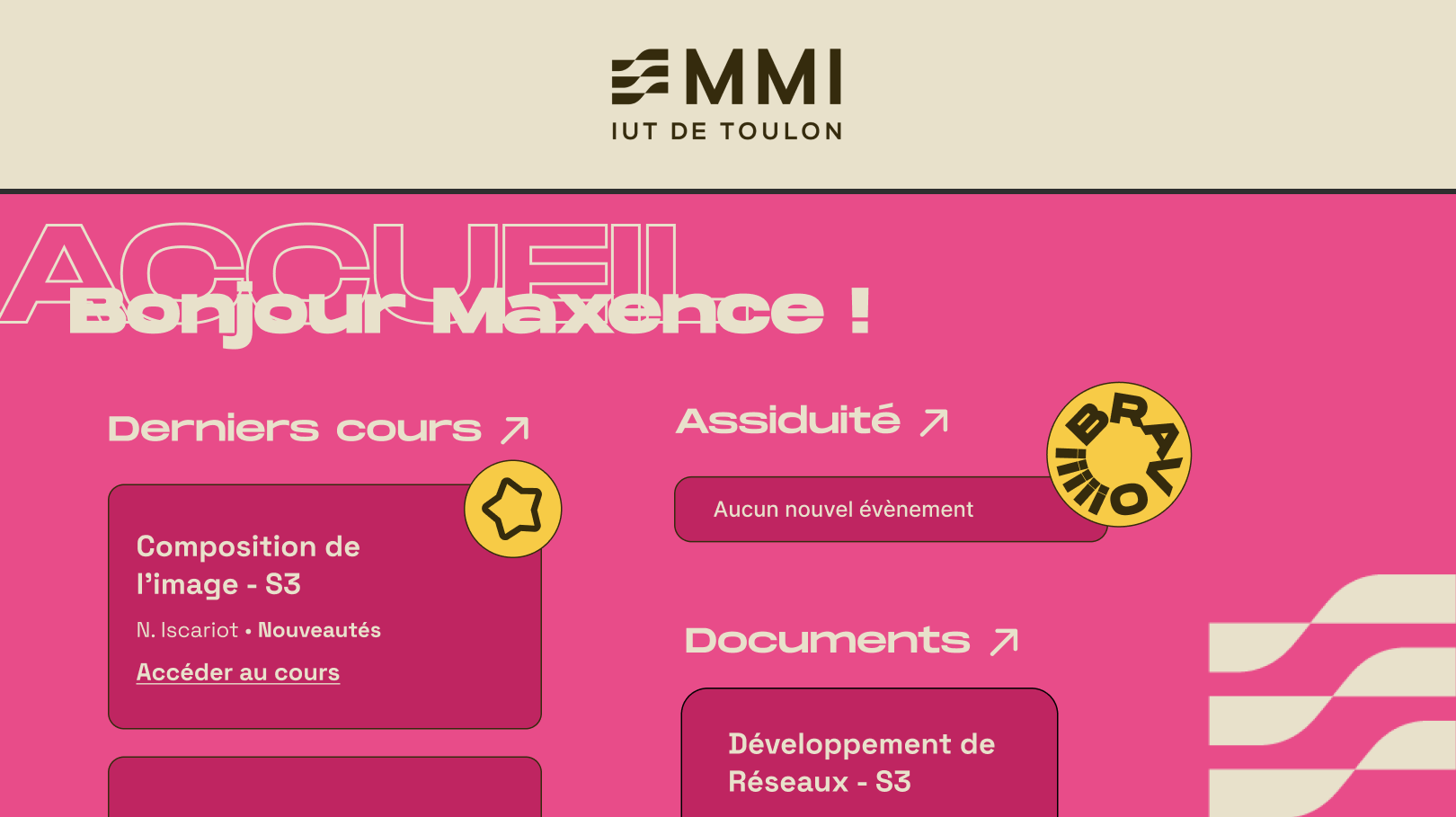 Image couverture de Design de l'intranet du département MMI Toulon.